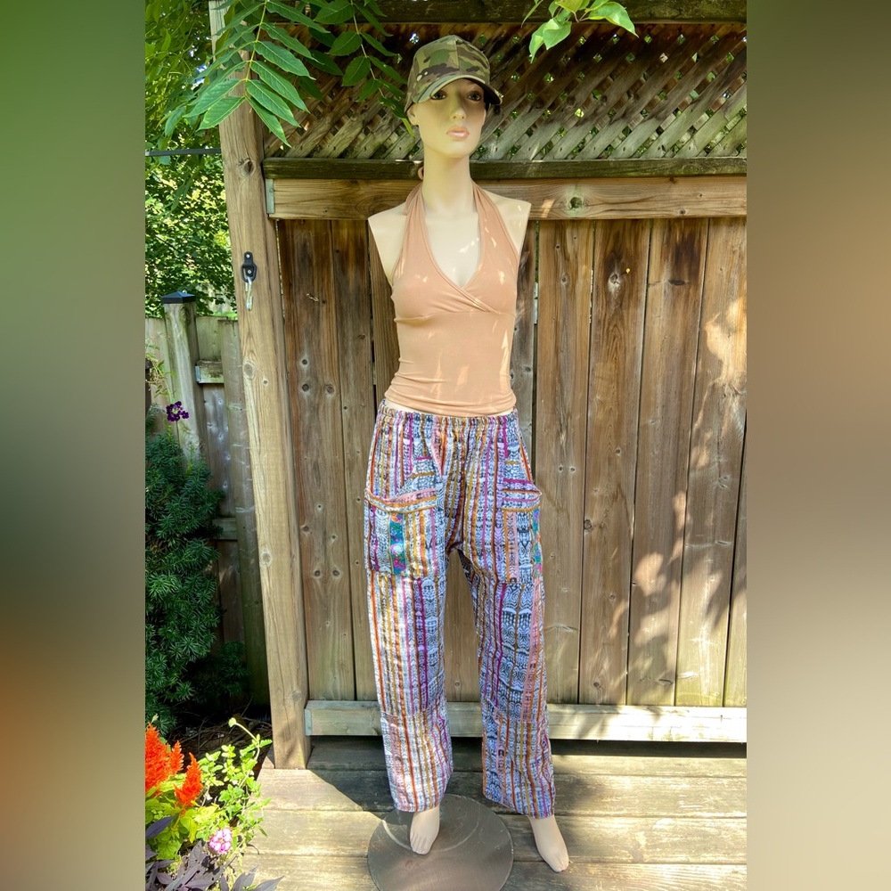 Hand-loomed Textile Boho Tribal Pants